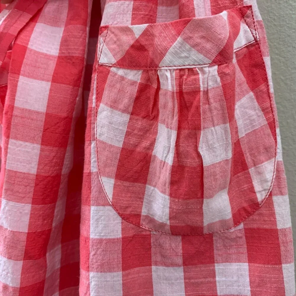 COUNTRY ROAD Red Gingham Dress Girls 5 NWT Checks Ruffles NEW 4th July Summer - Picture 6 of 9